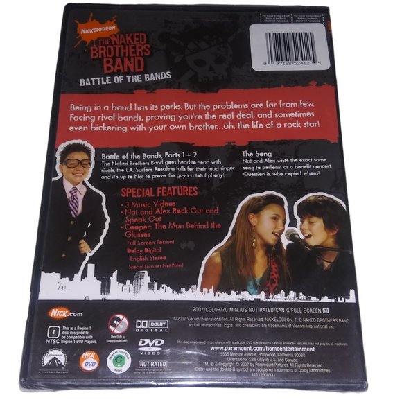 NICKELODEON The Naked Brothers Band Battle Of The Bands DVD Special Features NEW - Picture 2 of 6